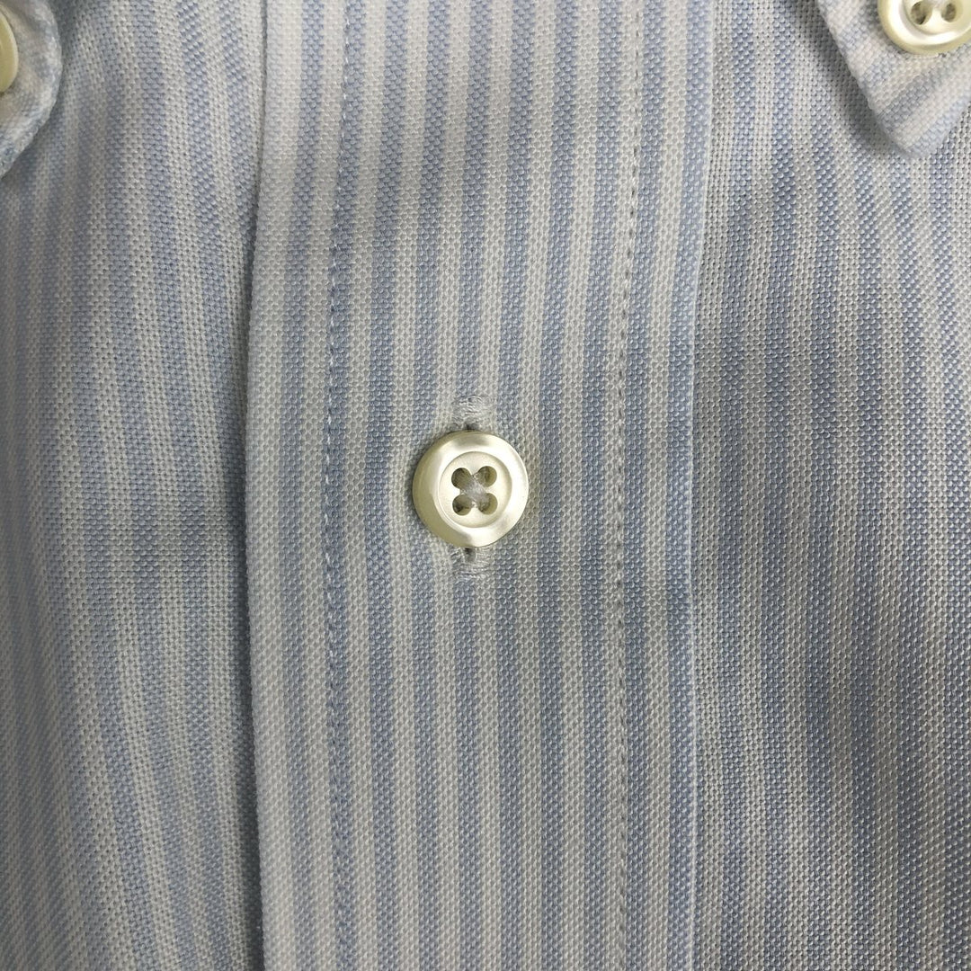 Brooks Brothers Est.1818 Short Sleeve Button-Down Striped Shirt, Men's Size L cotton white type Vintage Second Hand