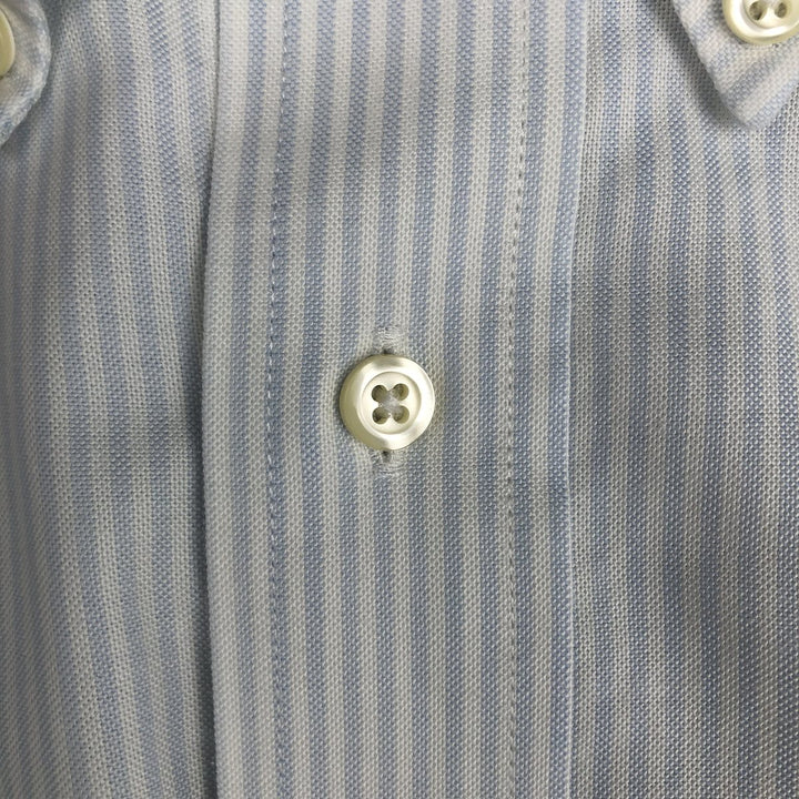 Brooks Brothers Est.1818 Short Sleeve Button-Down Striped Shirt, Men's Size L cotton white type Vintage Second Hand
