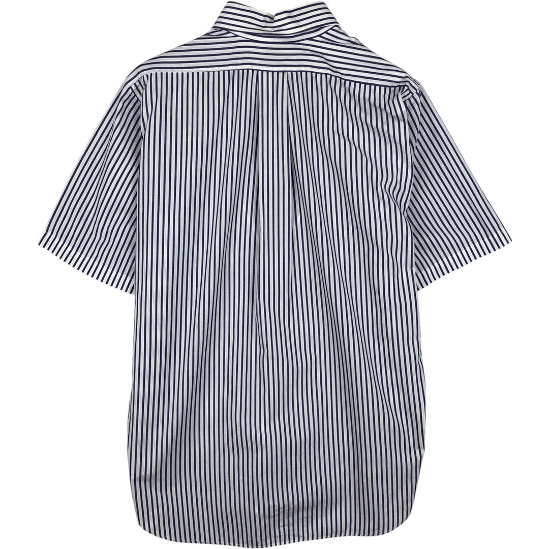 Brooks Brothers Est.1818 Short Sleeve Button-Down Striped Shirt Made in USA Men's Size L cotton white type Vintage Second Hand