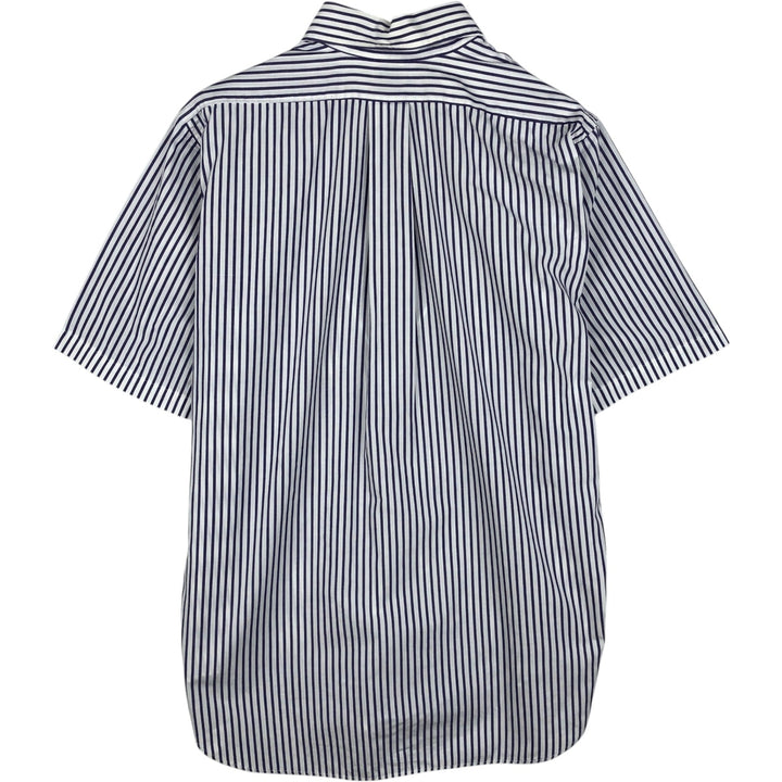Brooks Brothers Est.1818 Short Sleeve Button-Down Striped Shirt Made in USA Men's Size L cotton white type Vintage Second Hand