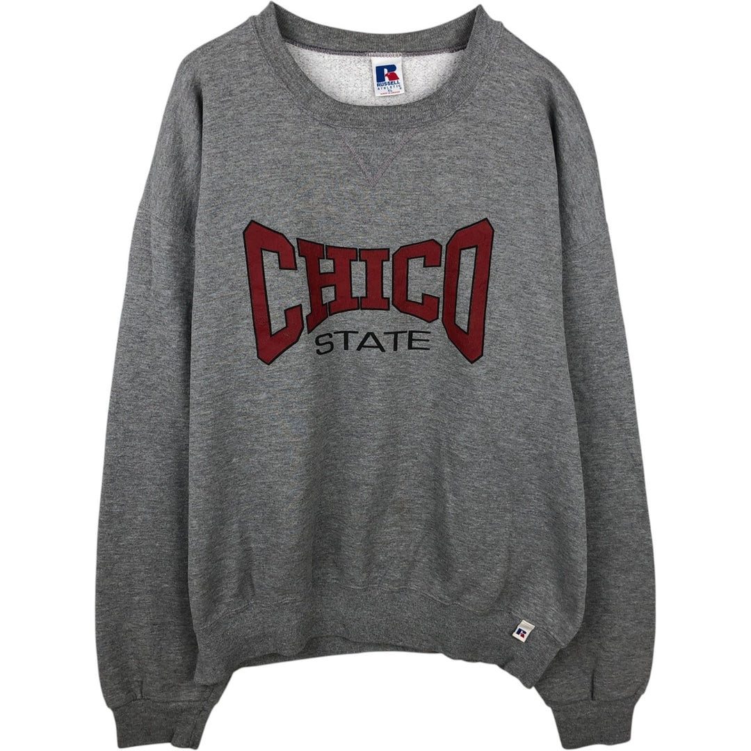 90s-00'S Russell Athletic College Sweatshirt, Men's Size XL (Equivalent), Vintage polyester gray type Vintage Second Hand