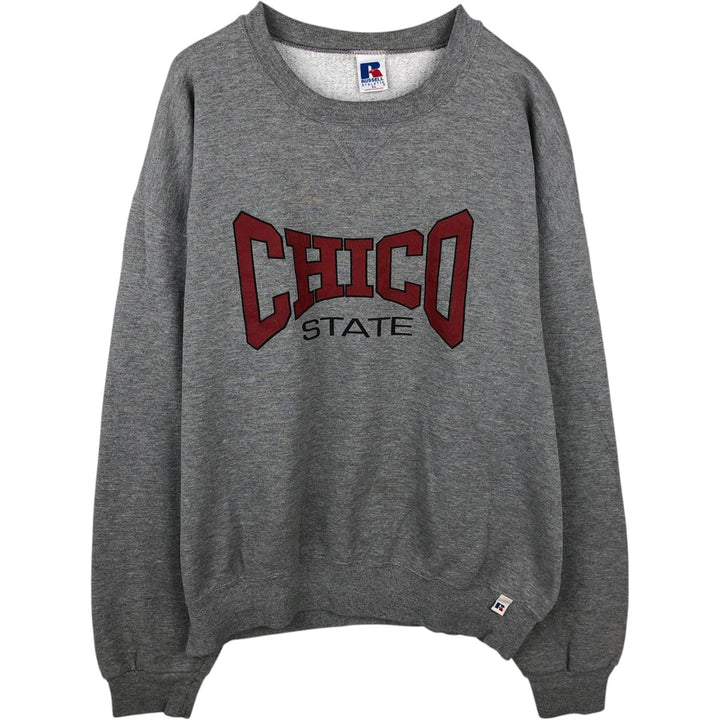 90s-00'S Russell Athletic College Sweatshirt, Men's Size XL (Equivalent), Vintage polyester gray type Vintage Second Hand