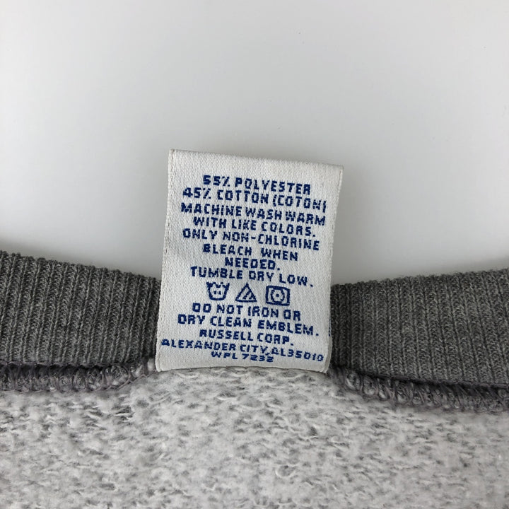 90s-00'S Russell Athletic College Sweatshirt, Men's Size XL (Equivalent), Vintage polyester gray type Vintage Second Hand