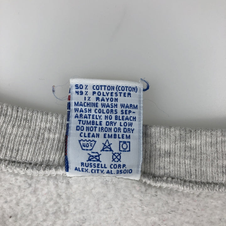 90'S Russell Atletic College Sweatshirt, Made in USA, Men's XL equivalent, Vintage cotton gray type Vintage Second Hand