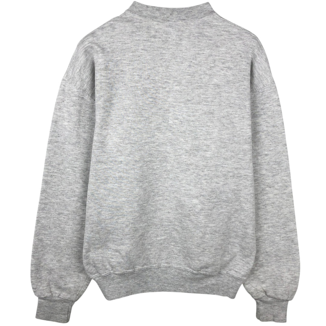 80s-90'S Jerzees SUPER SWEATS College Sweatshirt, Made in USA, Men's Size M (approx.), Vintage cotton gray type Vintage Second Hand