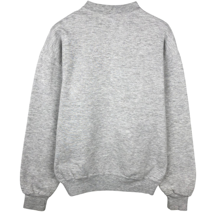 80s-90'S Jerzees SUPER SWEATS College Sweatshirt, Made in USA, Men's Size M (approx.), Vintage cotton gray type Vintage Second Hand