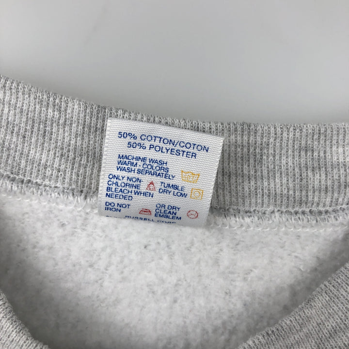 80s-90'S Jerzees SUPER SWEATS College Sweatshirt, Made in USA, Men's Size M (approx.), Vintage cotton gray type Vintage Second Hand