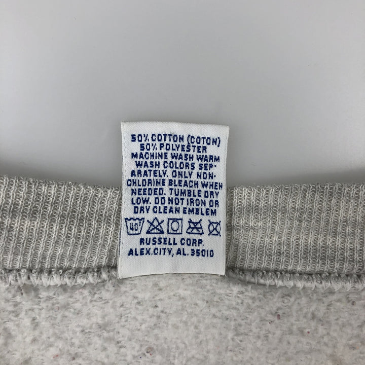 Vintage 90'S Russell triple print sweatshirt, made in the USA, size L, men's cotton gray type Vintage Second Hand