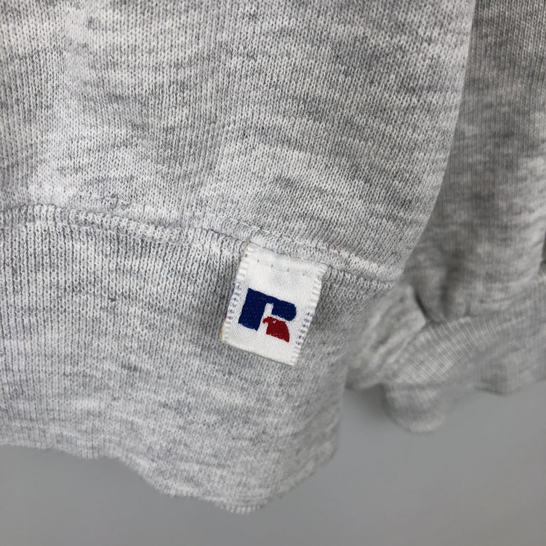 Vintage 90'S Russell triple print sweatshirt, made in the USA, size L, men's cotton gray type Vintage Second Hand