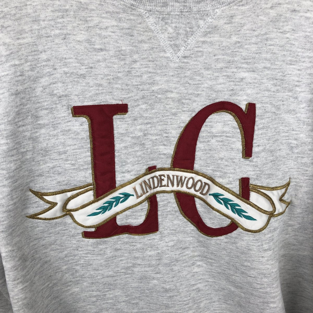 90'S Russell College Sweatshirt, Made in USA, Men's L, Vintage cotton gray type Vintage Second Hand