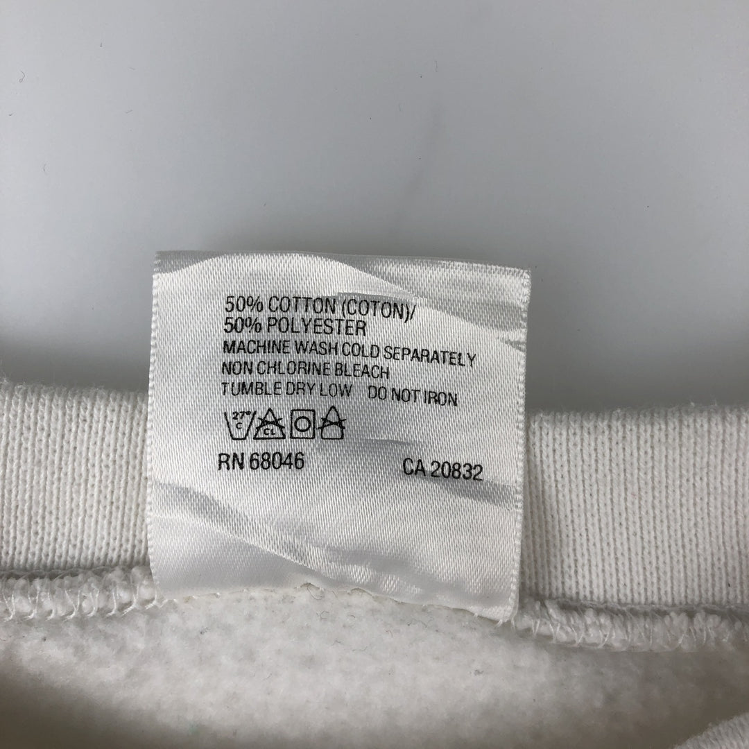 90'S Tultex University of Wisconsin Large Print College Character Sweatshirt, Made in USA cotton white type Vintage Second Hand