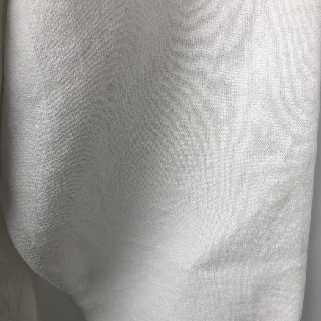 90'S Tultex University of Wisconsin Large Print College Character Sweatshirt, Made in USA cotton white type Vintage Second Hand