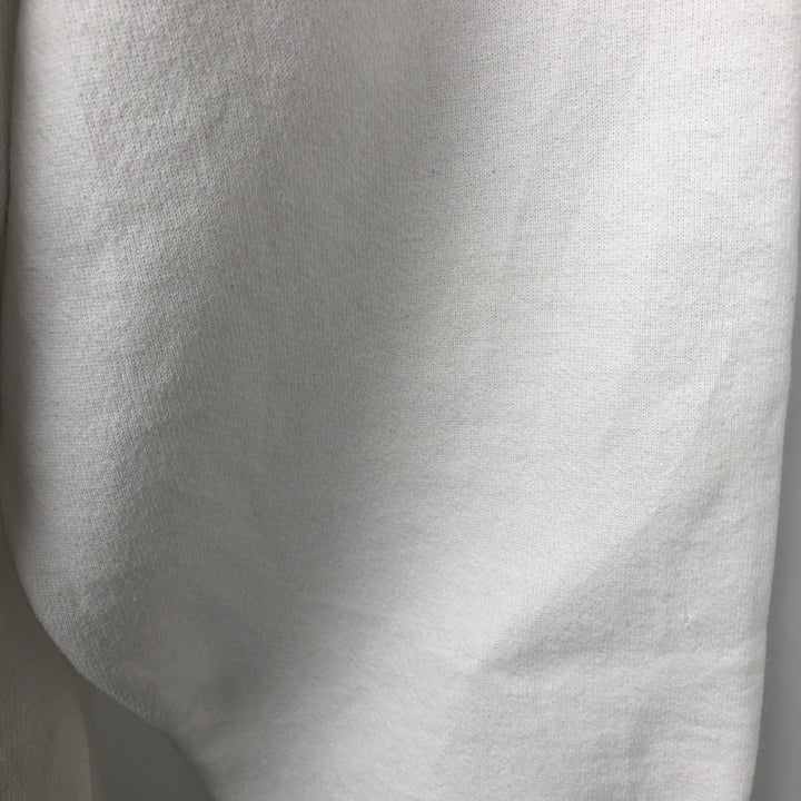 90'S Tultex University of Wisconsin Large Print College Character Sweatshirt, Made in USA cotton white type Vintage Second Hand
