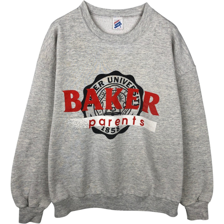 80s-90'S Jerzees College Sweatshirt, Made in USA, Men's XXL equivalent, Vintage polyester gray type Vintage Second Hand