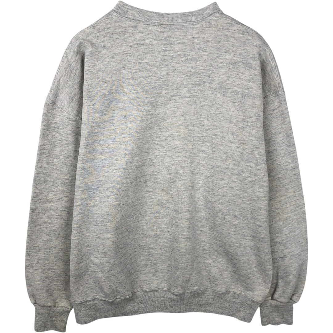 80s-90'S Jerzees College Sweatshirt, Made in USA, Men's XXL equivalent, Vintage polyester gray type Vintage Second Hand