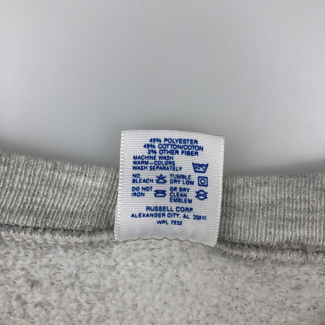 80s-90'S Jerzees College Sweatshirt, Made in USA, Men's XXL equivalent, Vintage polyester gray type Vintage Second Hand