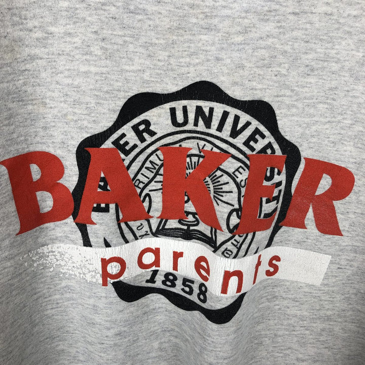 80s-90'S Jerzees College Sweatshirt, Made in USA, Men's XXL equivalent, Vintage polyester gray type Vintage Second Hand