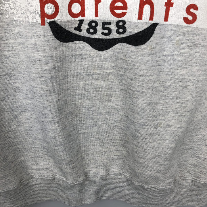 80s-90'S Jerzees College Sweatshirt, Made in USA, Men's XXL equivalent, Vintage polyester gray type Vintage Second Hand