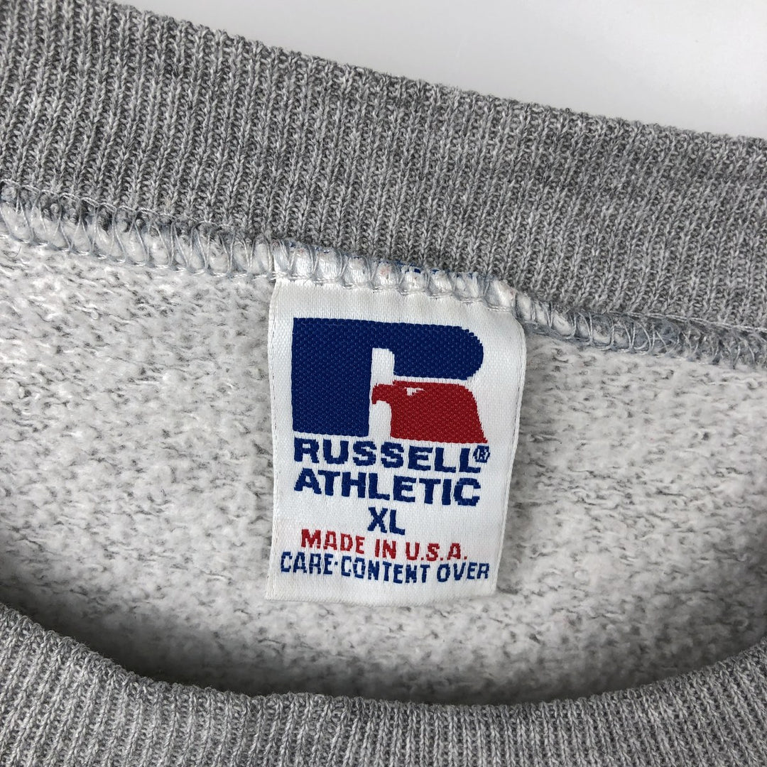 Vintage 90'S Russell ATHLETIC college sweatshirt, made in the USA, size XL, men's cotton gray type Vintage Second Hand