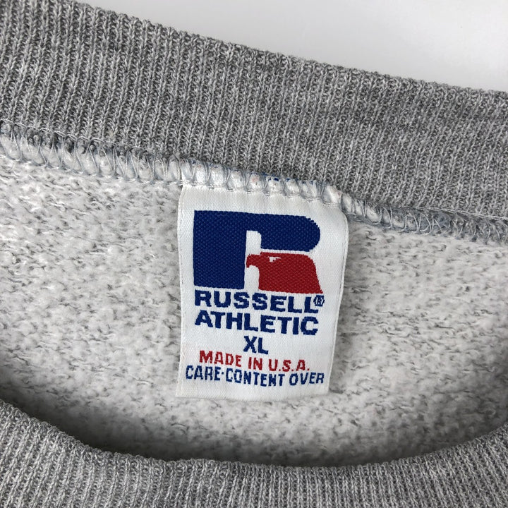 Vintage 90'S Russell ATHLETIC college sweatshirt, made in the USA, size XL, men's cotton gray type Vintage Second Hand