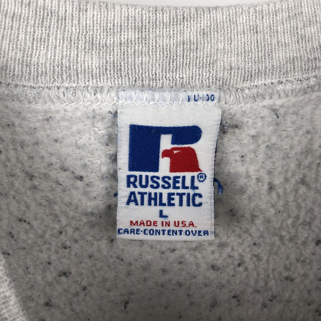 90'S Russell Athletic University of North Carolina College Sweatshirt, Made in USA, Men's Size L (approx.), Vintage cotton gray type Vintage Second Hand