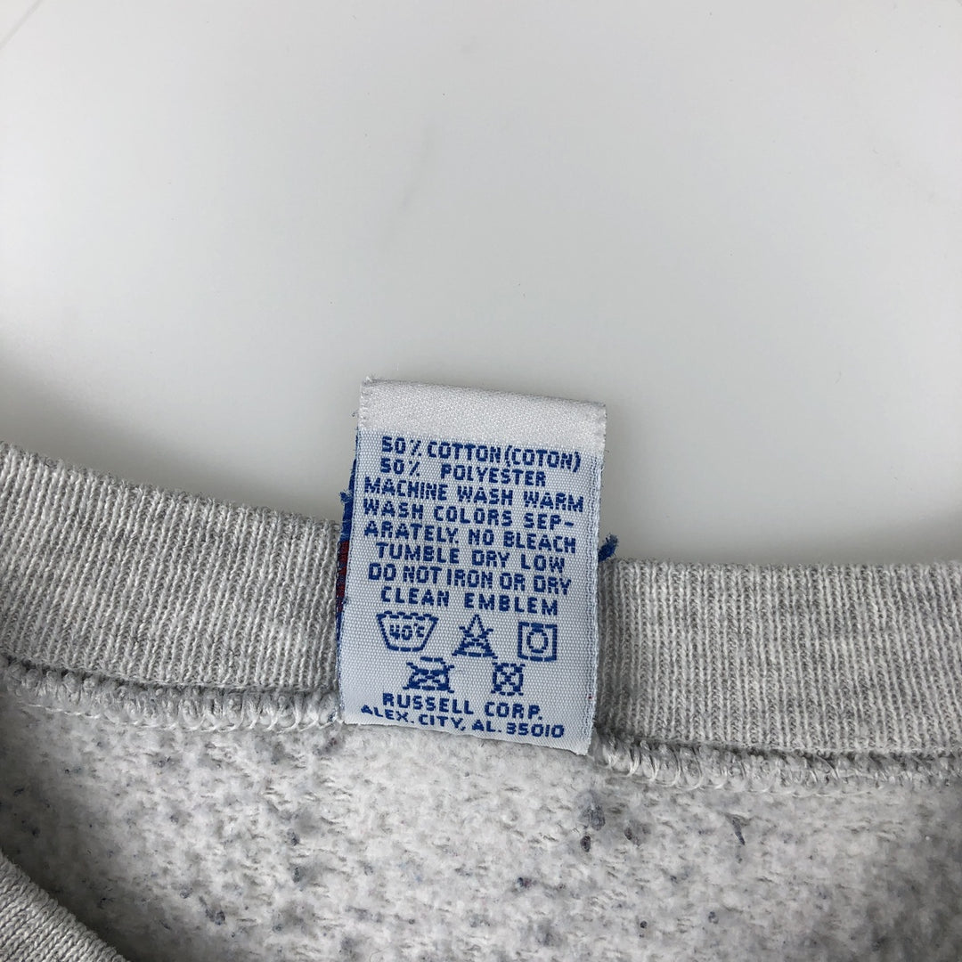 90'S Russell Athletic University of North Carolina College Sweatshirt, Made in USA, Men's Size L (approx.), Vintage cotton gray type Vintage Second Hand