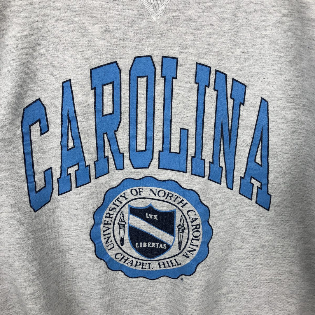 90'S Russell Athletic University of North Carolina College Sweatshirt, Made in USA, Men's Size L (approx.), Vintage cotton gray type Vintage Second Hand