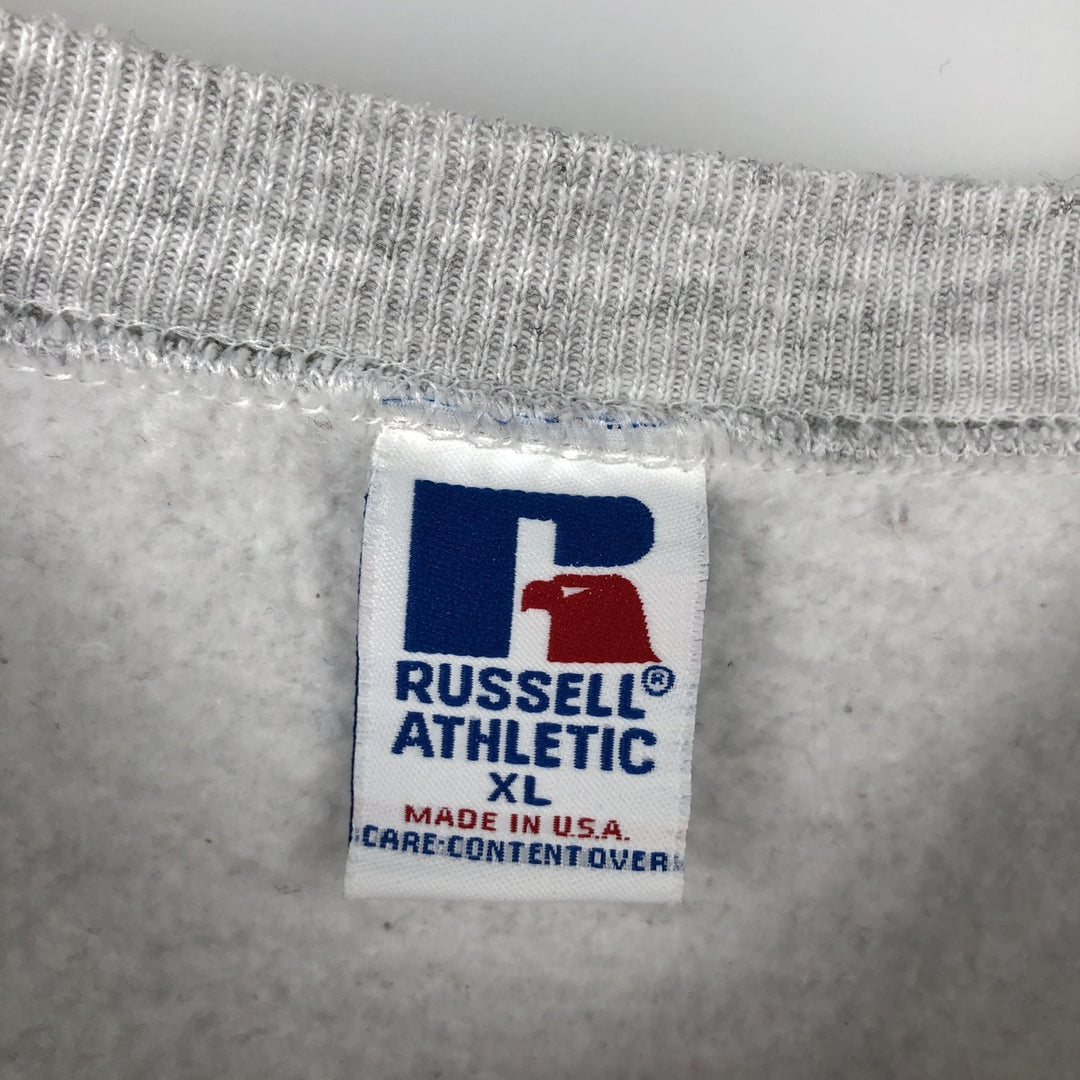 Russell Athletic College Sweatshirt, Made in USA, Men's Size XL (equivalent), Vintage. cotton gray type Vintage Second Hand