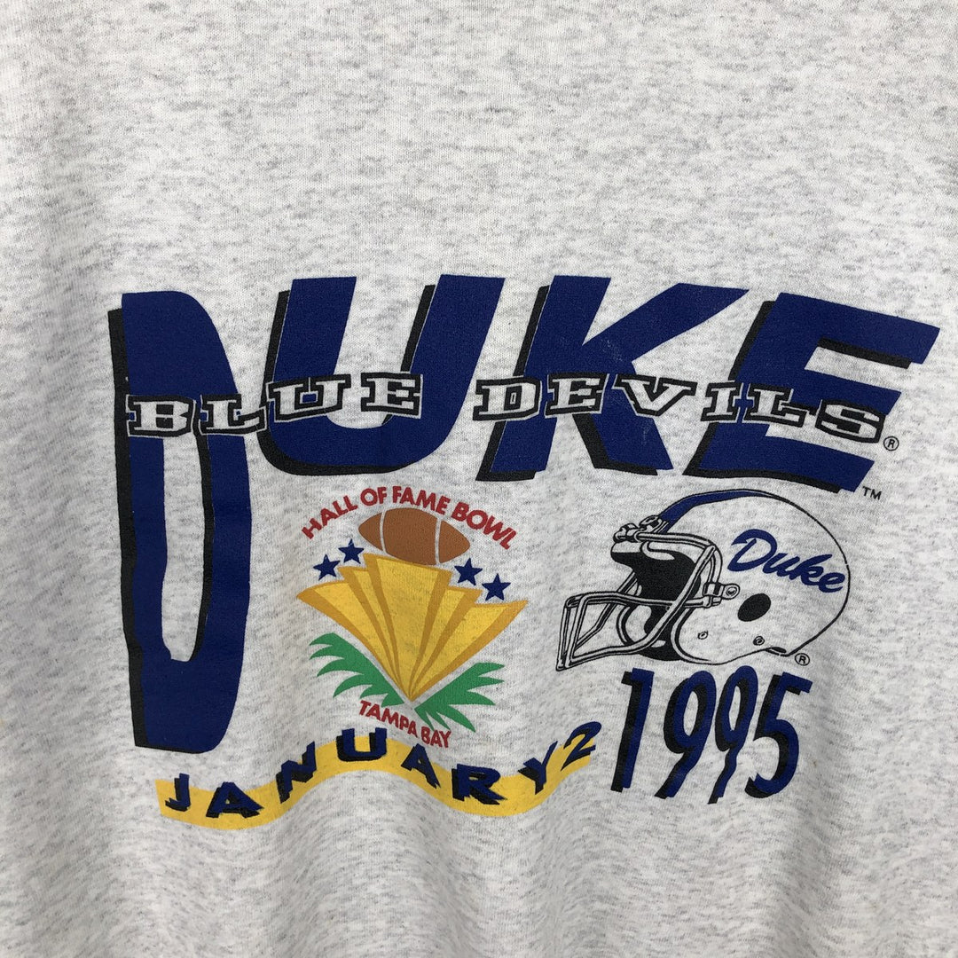 90'S PM SPORTS College Sweatshirt, Made in USA, Men's XL equivalent, Vintage polyester gray type Vintage Second Hand
