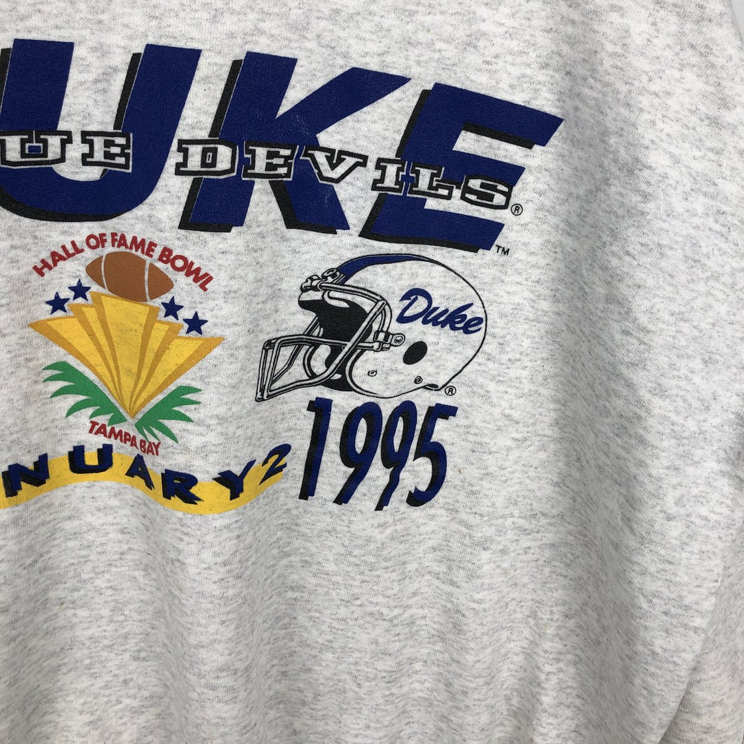 90'S PM SPORTS College Sweatshirt, Made in USA, Men's XL equivalent, Vintage polyester gray type Vintage Second Hand