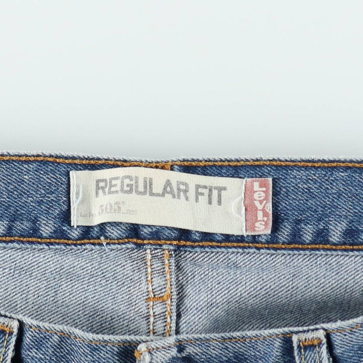 Levi's 505 REGULAR FIT tapered denim pants for men, size w34 cotton blue type Vintage Second Hand