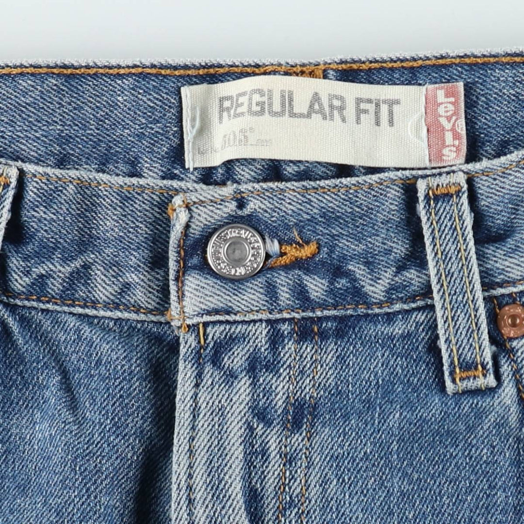 Levi's 505 REGULAR FIT tapered denim pants for men, size w34 cotton blue type Vintage Second Hand