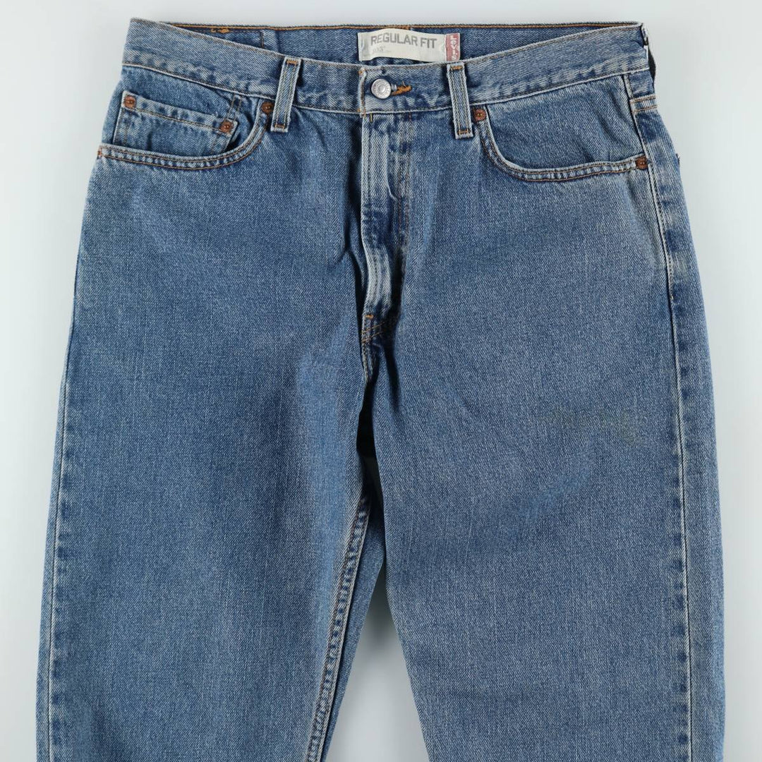 Levi's 505 REGULAR FIT tapered denim pants for men, size w34 cotton blue type Vintage Second Hand