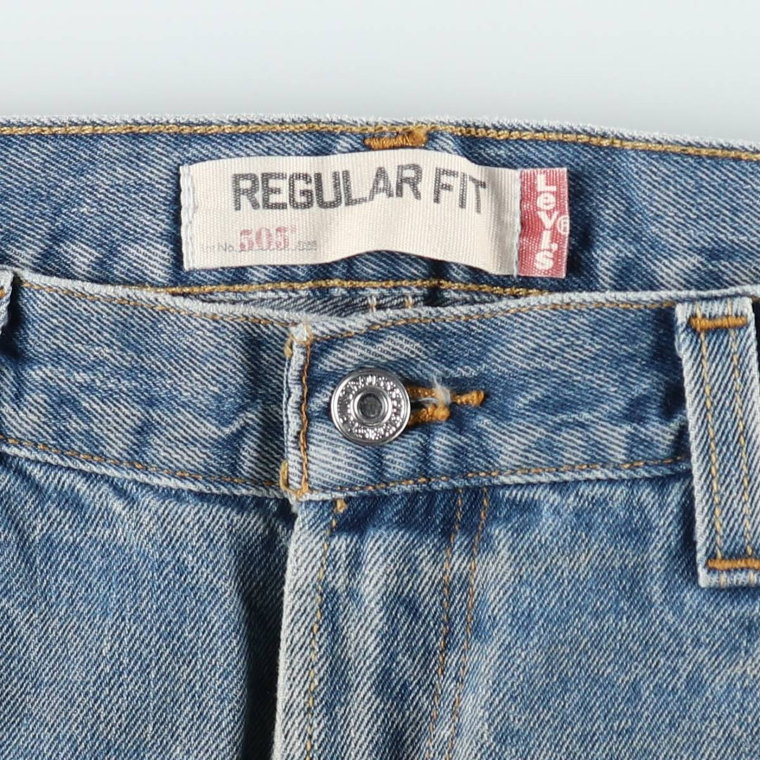 Levi's 505 REGULAR FIT tapered denim pants for men, size w36 cotton blue type Vintage Second Hand