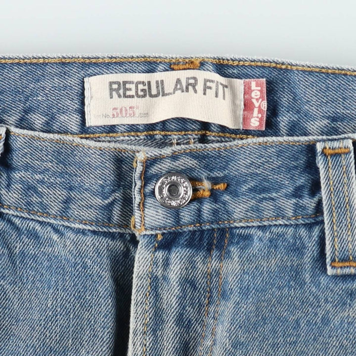 Levi's 505 REGULAR FIT tapered denim pants for men, size w36 cotton blue type Vintage Second Hand