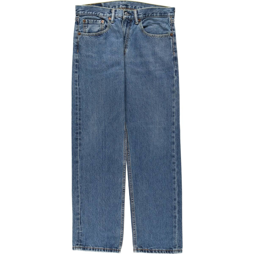 Levi's 505 tapered denim pants for men, equivalent to w32 cotton blue type Vintage Second Hand