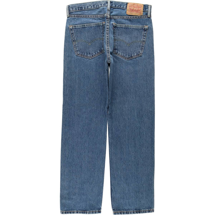 Levi's 505 tapered denim pants for men, equivalent to w32 cotton blue type Vintage Second Hand