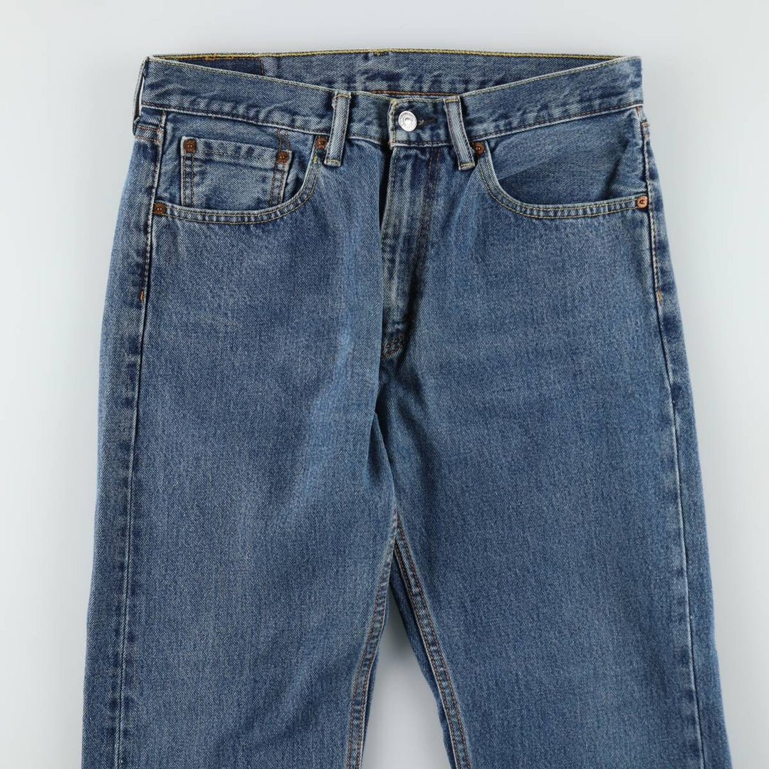 Levi's 505 tapered denim pants for men, equivalent to w32 cotton blue type Vintage Second Hand
