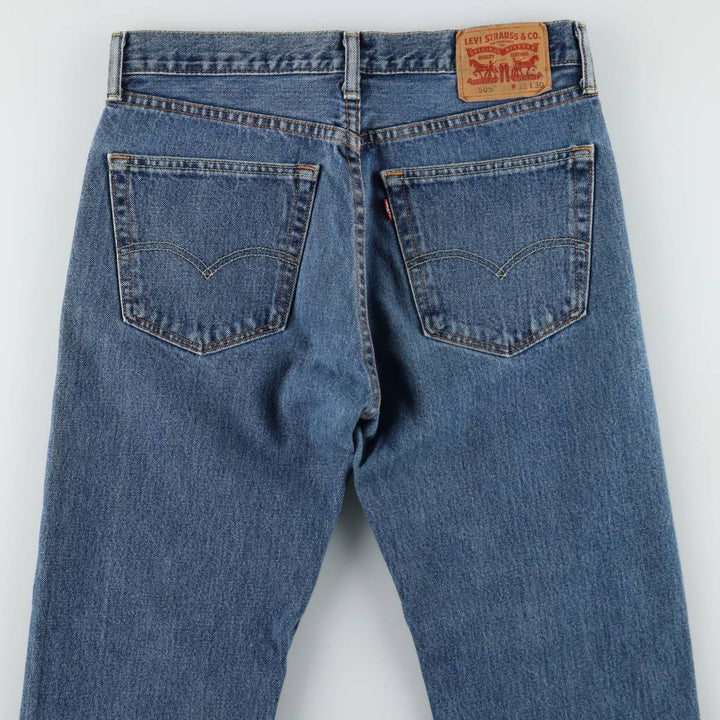 Levi's 505 tapered denim pants for men, equivalent to w32 cotton blue type Vintage Second Hand