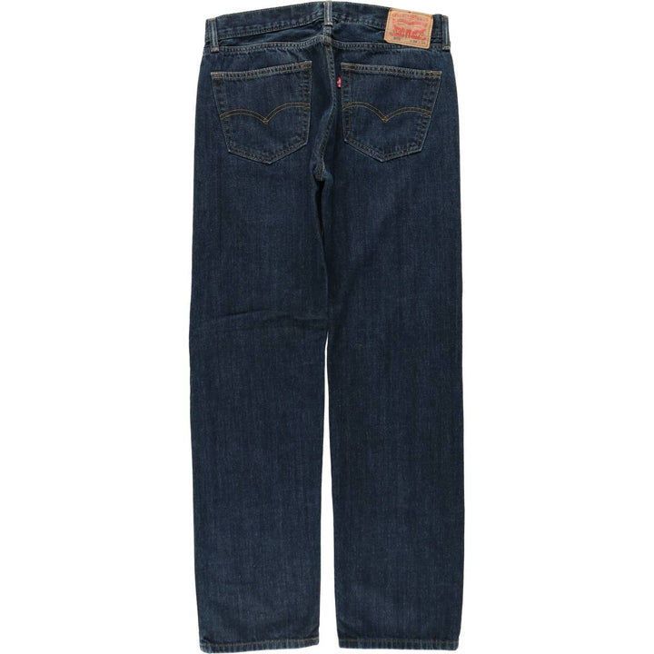 Levi's 505 tapered denim pants for men, size W34 cotton navy blue type Vintage Second Hand