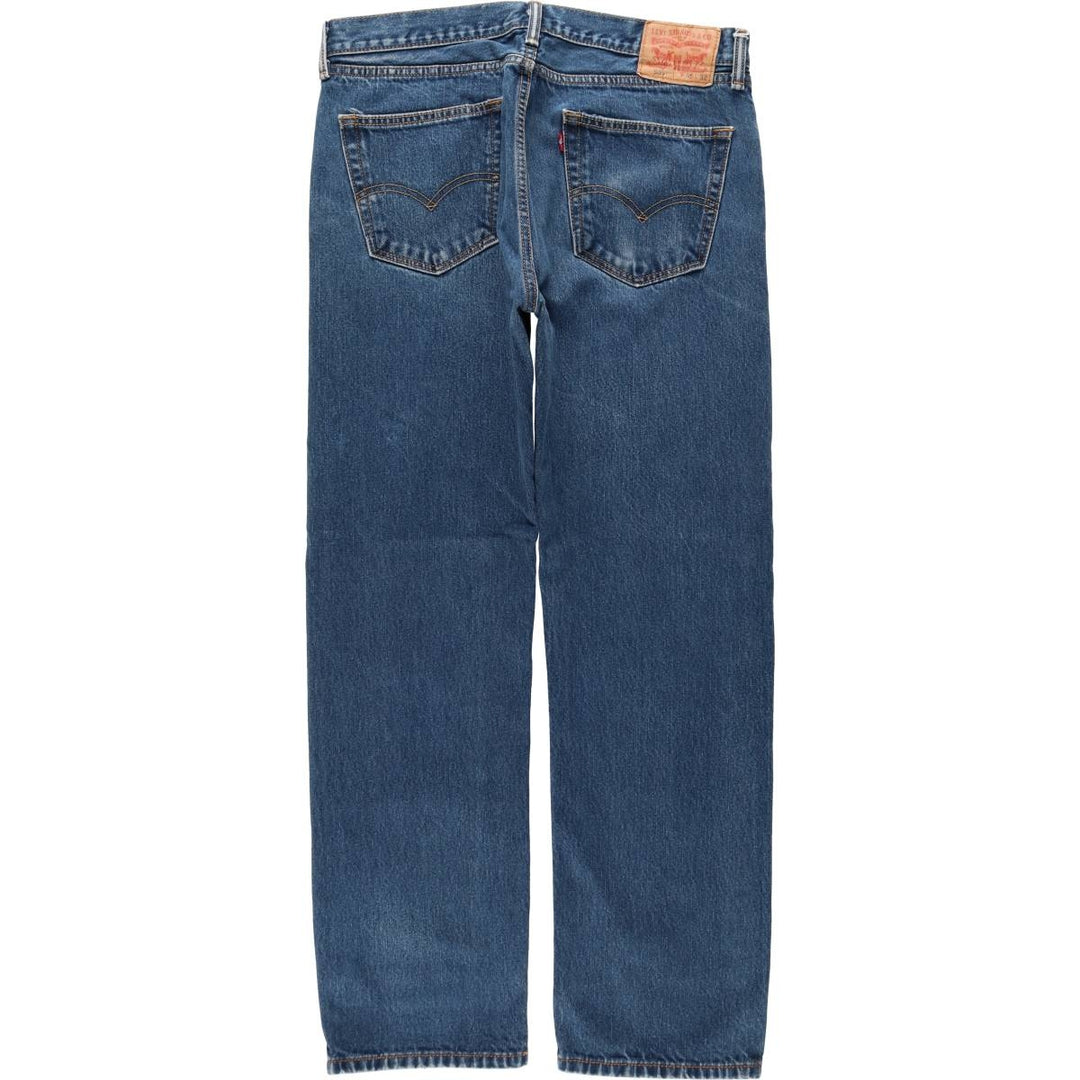 Levi's 505 tapered denim pants for men, equivalent to w35 cotton blue type Vintage Second Hand