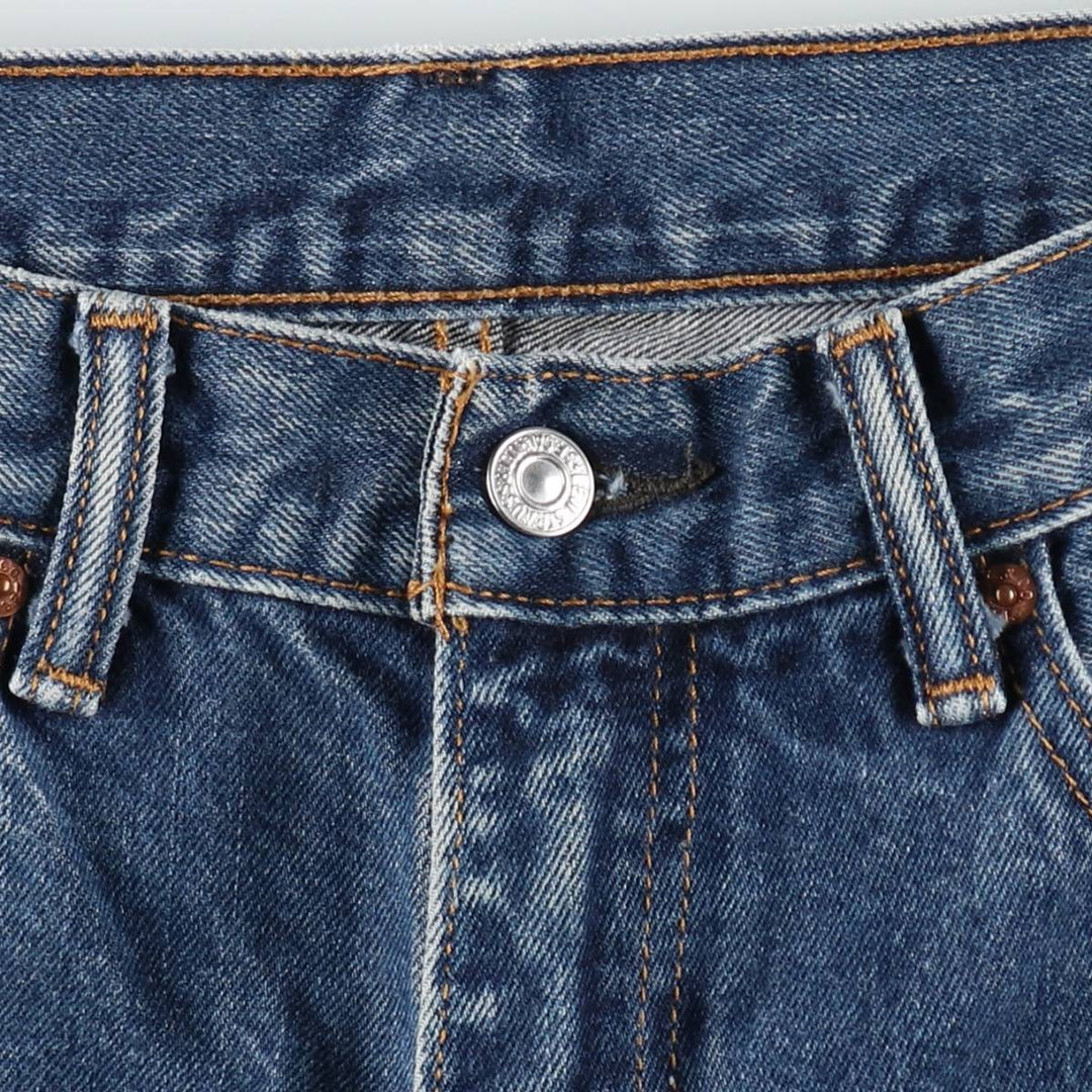 Levi's 505 tapered denim pants for men, equivalent to w35 cotton blue type Vintage Second Hand