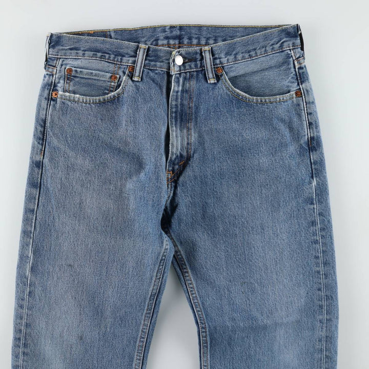 Levi's 505 tapered denim pants for men, size W33 cotton blue type Vintage Second Hand