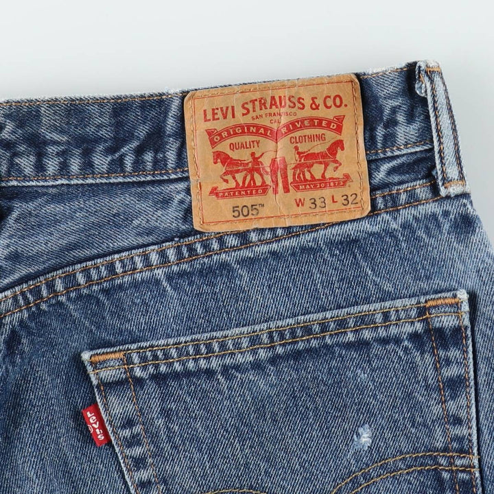 Levi's 505 tapered denim pants for men, size W33 unclear blue type Vintage Second Hand