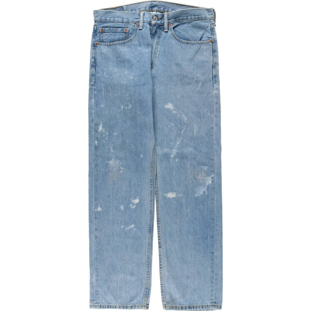 Levi's 505 tapered denim pants for men, size W34 cotton blue type Vintage Second Hand