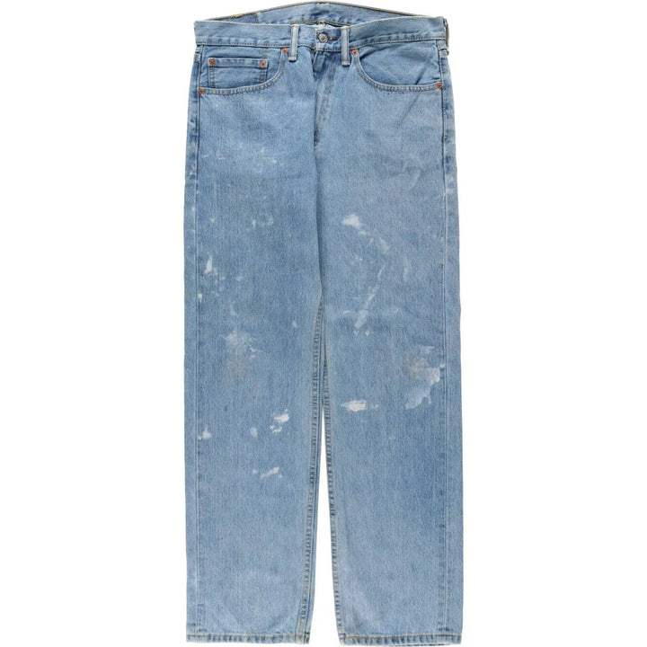Levi's 505 tapered denim pants for men, size W34 cotton blue type Vintage Second Hand