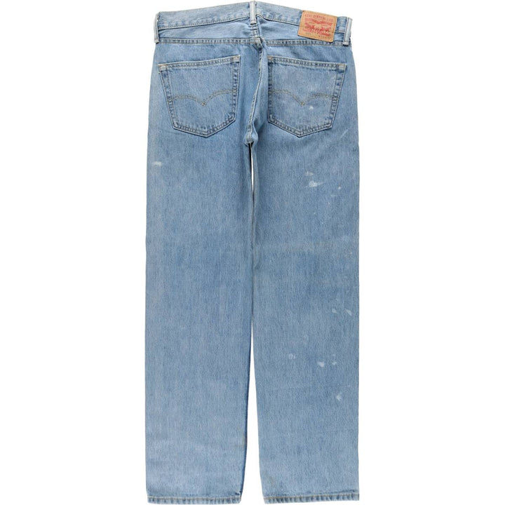 Levi's 505 tapered denim pants for men, size W34 cotton blue type Vintage Second Hand