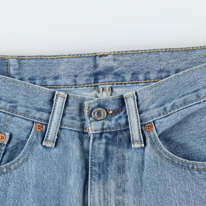 Levi's 505 tapered denim pants for men, size W34 cotton blue type Vintage Second Hand