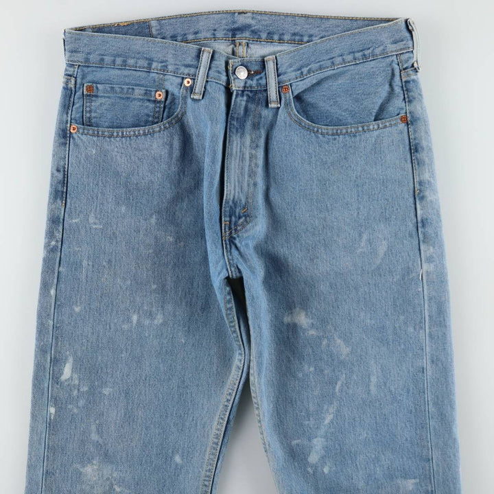 Levi's 505 tapered denim pants for men, size W34 cotton blue type Vintage Second Hand