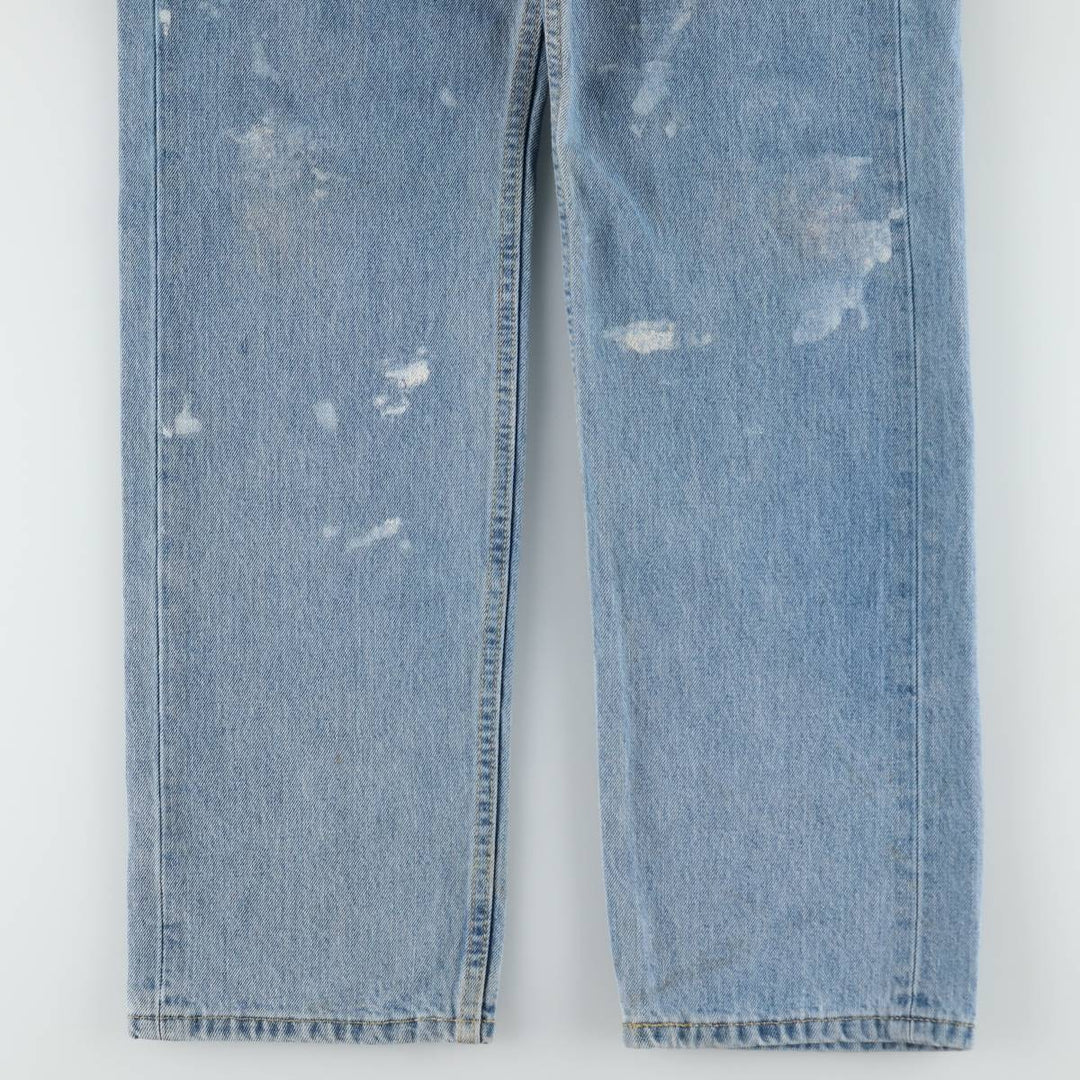 Levi's 505 tapered denim pants for men, size W34 cotton blue type Vintage Second Hand